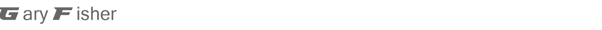 Sample characters Gary Fisher Font